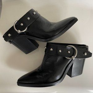 Black Studded Ankle Boots